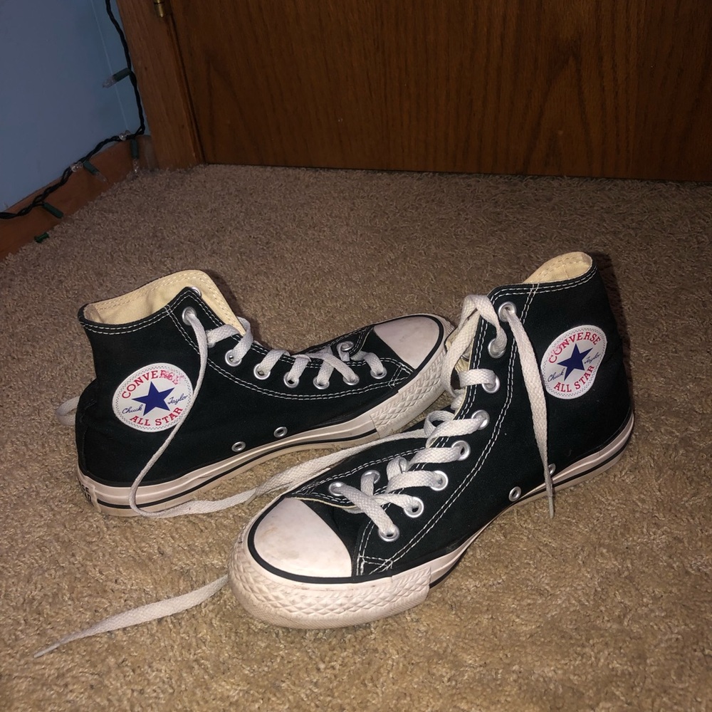 Black Hightop Converse Size 8.5